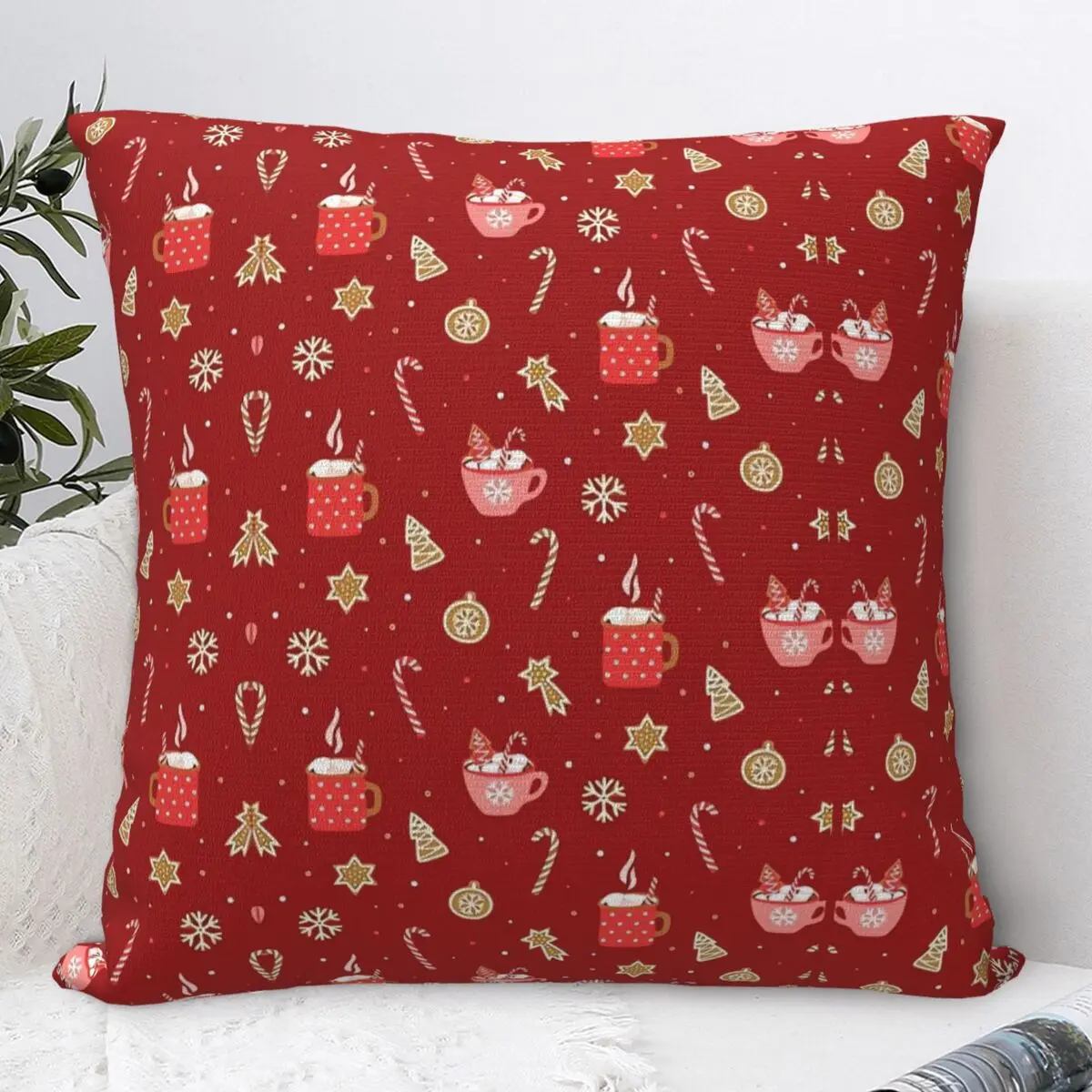 كيس وسادة منقوش وعطلة عيد الميلاد غطاء وسادة ناعم غطاء وسادة أنيق تصميم سادات لحفلات الزفاف ديكور المنزل #1