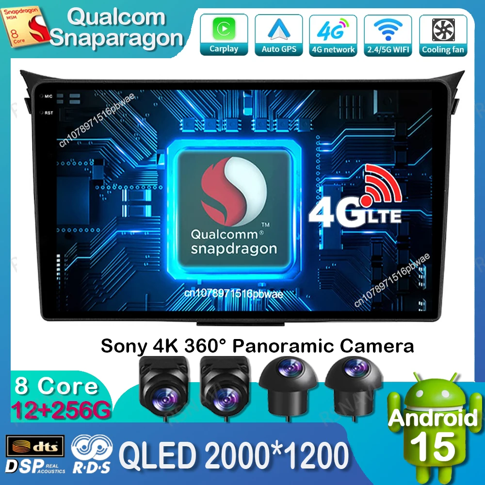 

Android 15 Car Radio For Hyundai I30 Grand Elantra Grant 2011 2012 2013 2014 2015 2016 2017 Multimedia Qualcomm BT GPS 5G WIFI