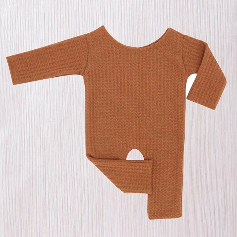 Pasgeboren fotografie gebreide romper omkeerbare kleding foto rekwisieten babyfoto outfit Q81A