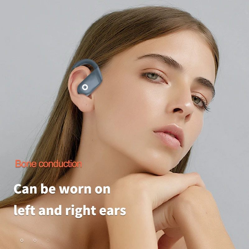 Bluetooth Earphones Wireless Headphones Ear Hook 5.2 with Mic Noise Reduction Earhooks Waterproof Headset for Android IOS Phones