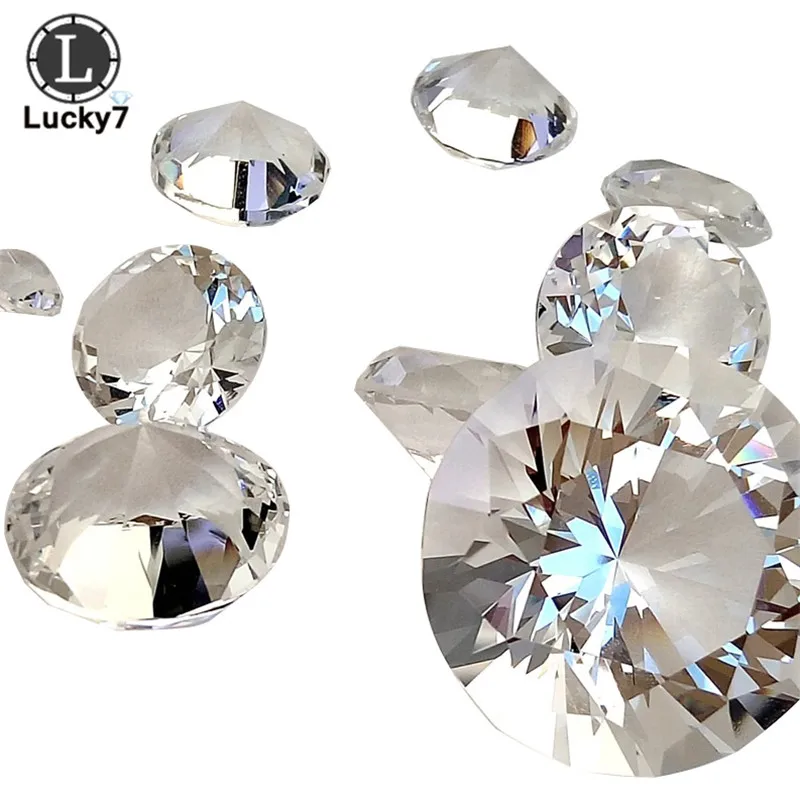 20 مللي متر K9 كريستال حاد القاع حجر زجاجي شفاف زخرفة اصطناعية أحجار كريستال زجاجية ملونة