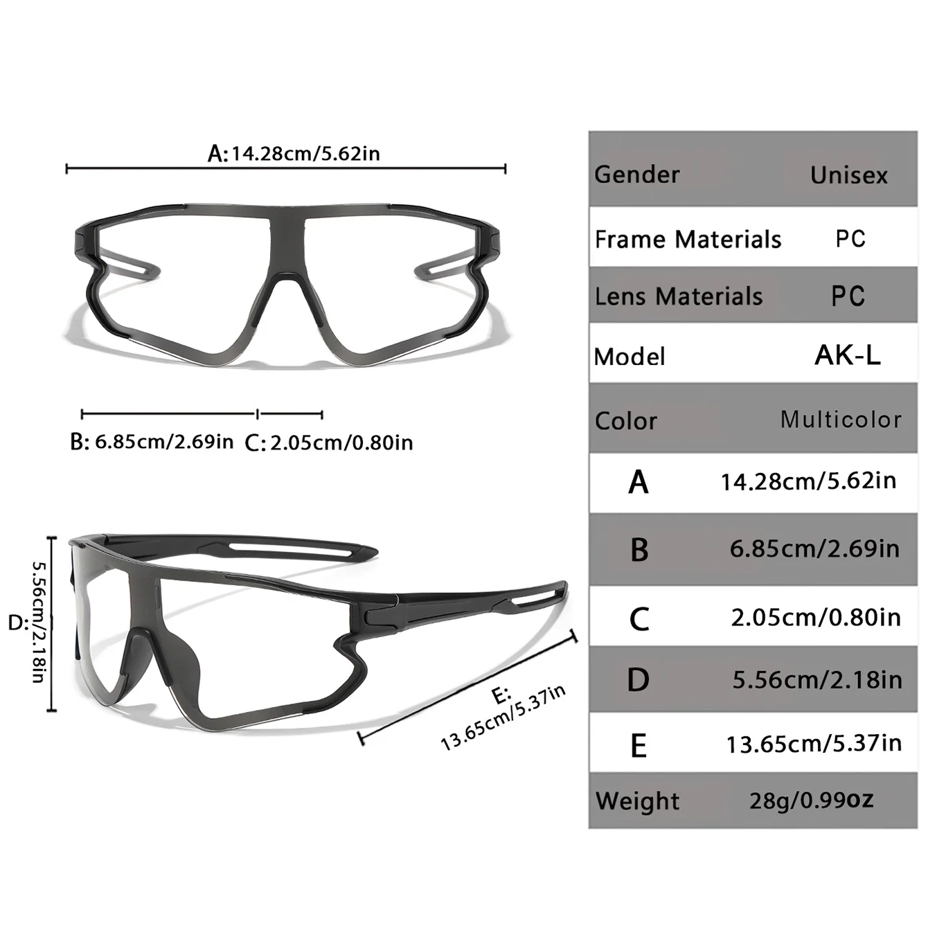 New Style Brand Bicycle Photochromic Eyewear Men Women MTB Bike Running Fishing Cycling Glasses Comfortable Goggles UV400