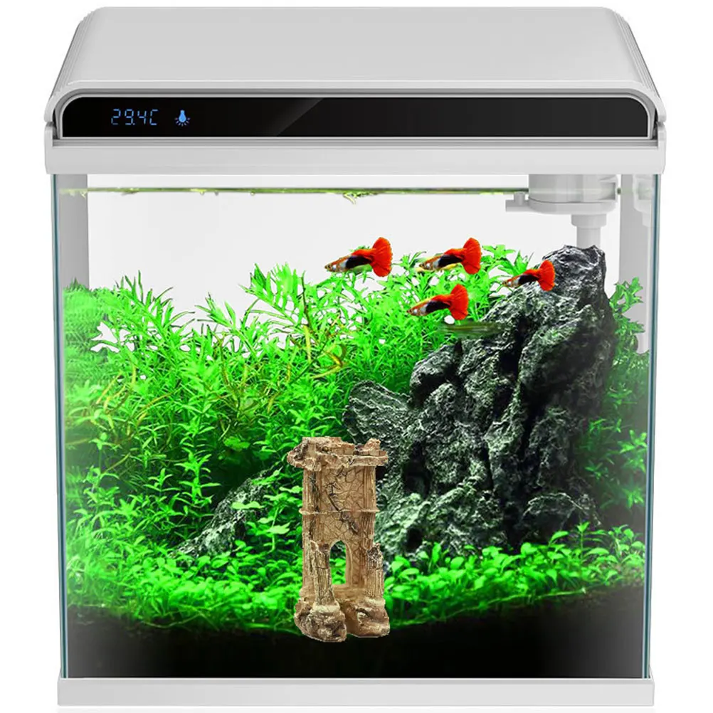 

Fish Tank Ornament Resin Aquarium Decoration Vintage Roman Column Ruin Marble Pillar Landscape Decor Underwater Craft Accessory