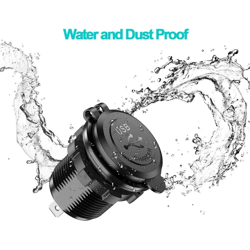 2025-Новое универсальное автомобильное зарядное устройство для мотоцикла, двойной USB-адаптер для быстрой зарядки для всех телефонов, аксессуар для автоматической модификации 12 В/24 В