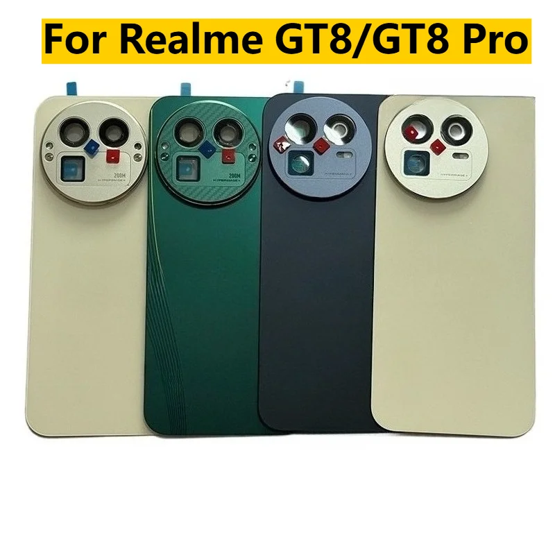 For Realme GT8  battery back cover Rear Battery Door Case Phone Lid Replacement GT 8pro Replacement Part RMX6699 RMX5200 RMX5210