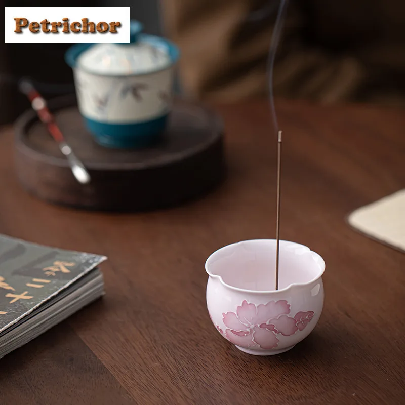 مرسومة باليد زهرة الكركديه حامل البخور البخور الدخان شلال البخور الشعلات عززات مبخرة أدوات المائدة اكسسوارات الحرفية