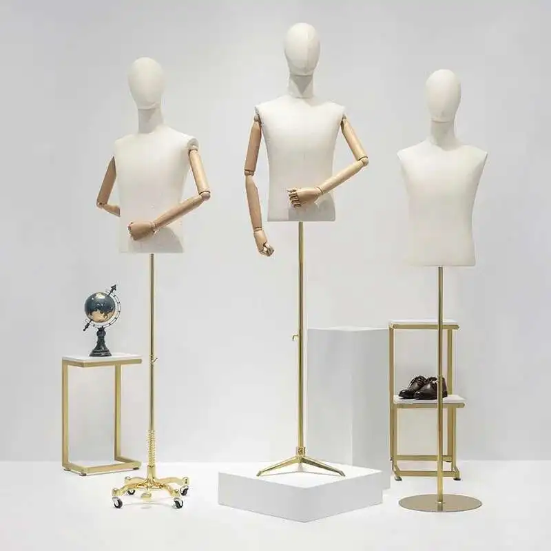 韓国語版男性ハーフレングスマネキン衣料品店のウィンドウ全身マネキンディスプレイスタンドモデル小道具女性マネキン