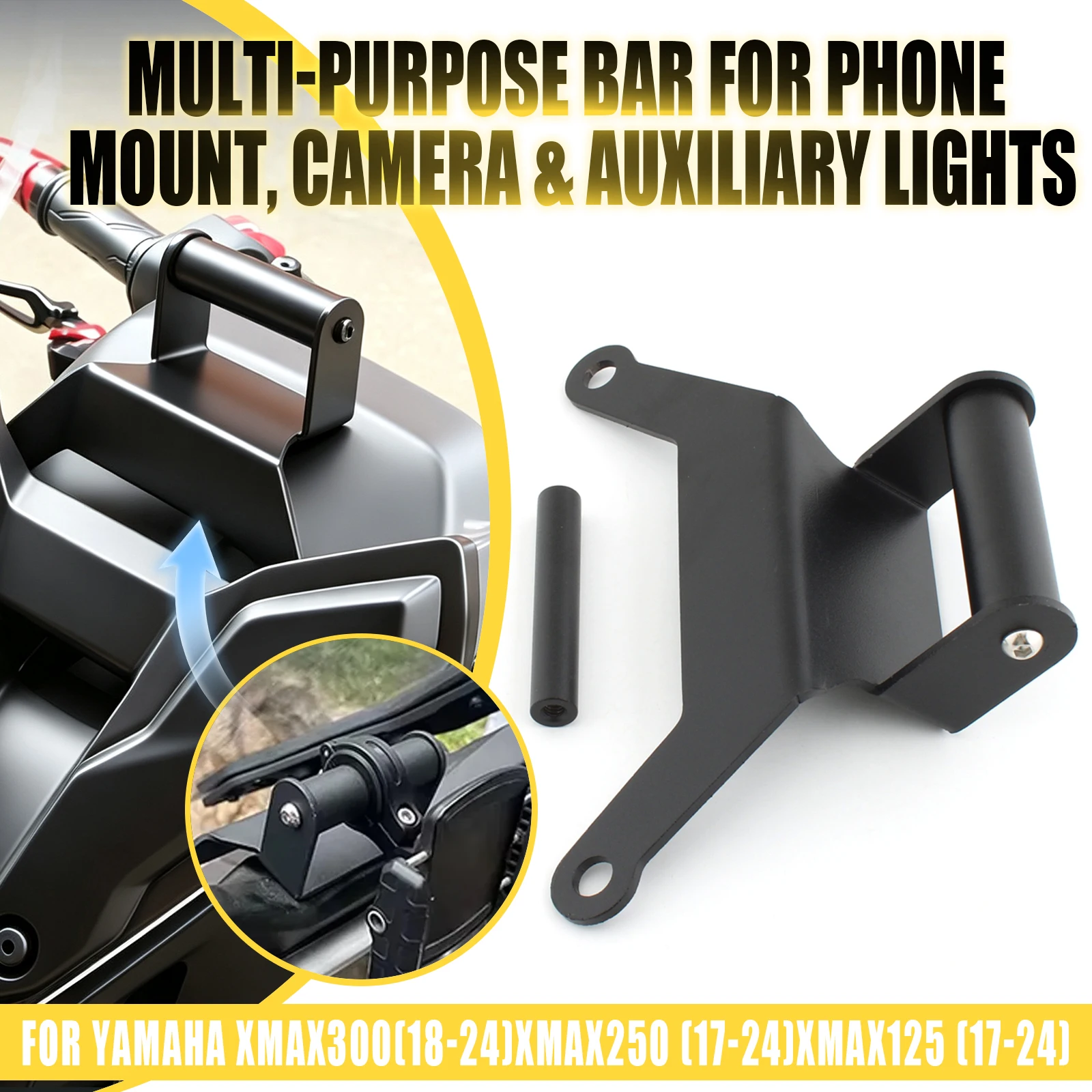 For Yamaha XMAX300 2018-2024 XMAX250 XMAX125 2017-2024 Motorcycle Phone Holder Stand Support GPS Navigation Bracket Mount