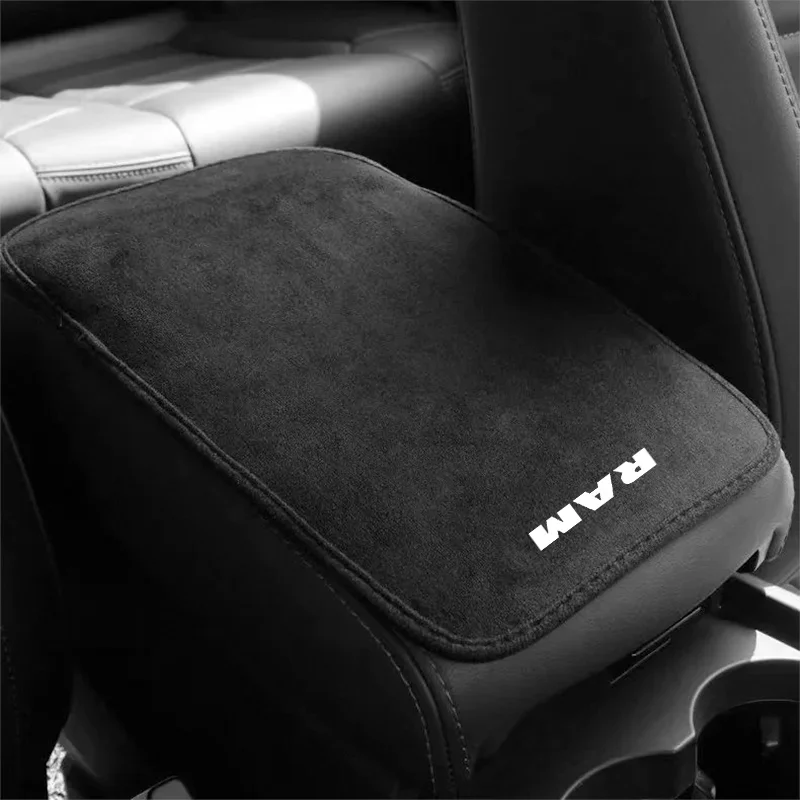 Suede Leather Armrest Mat Arm Rest Protection Cushion Auto Armrests For Dodge RAM SRT XRT 1500 2500 3500 Car Accessories