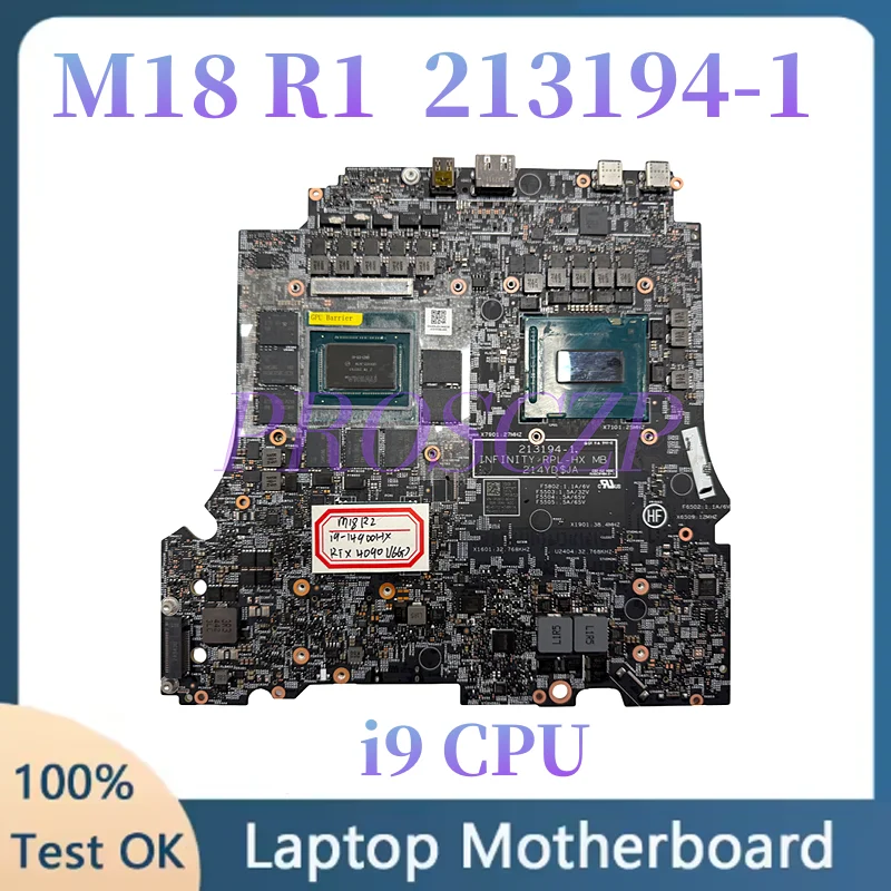 

213194-1 For D ELL Alienware M18 R1 Infinity Rpl-hx Laptop Motherboard with I9-13900HX I9-14900HX CPU RTX4080 RTX4090 GPU