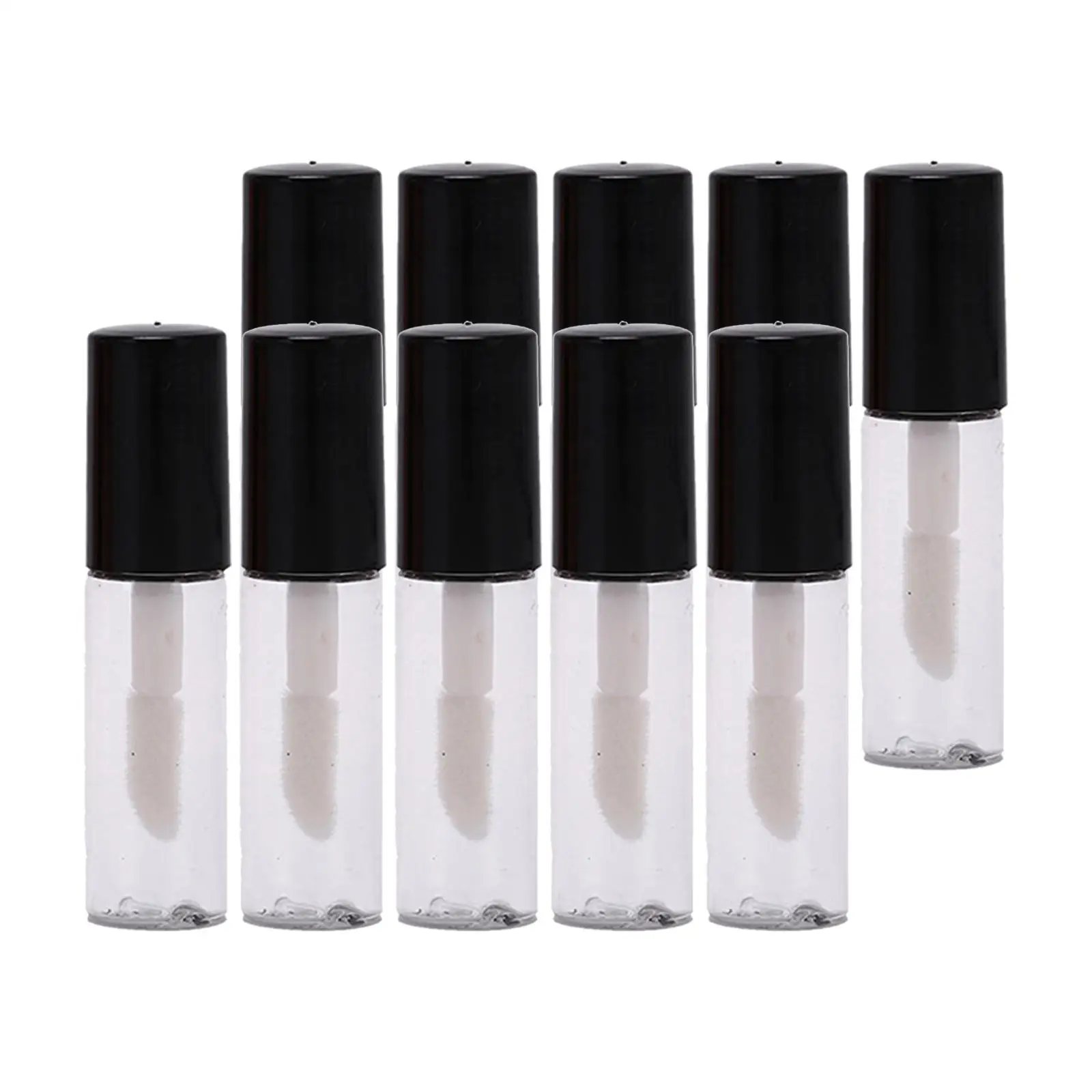 Nachfüllbare Lippenbalsam-Röhrchen aus Kunststoff, leere Kosmetikbehälter mit Pinsel für die Herstellung von Lipgloss, persönliches Make-up-Zubehör