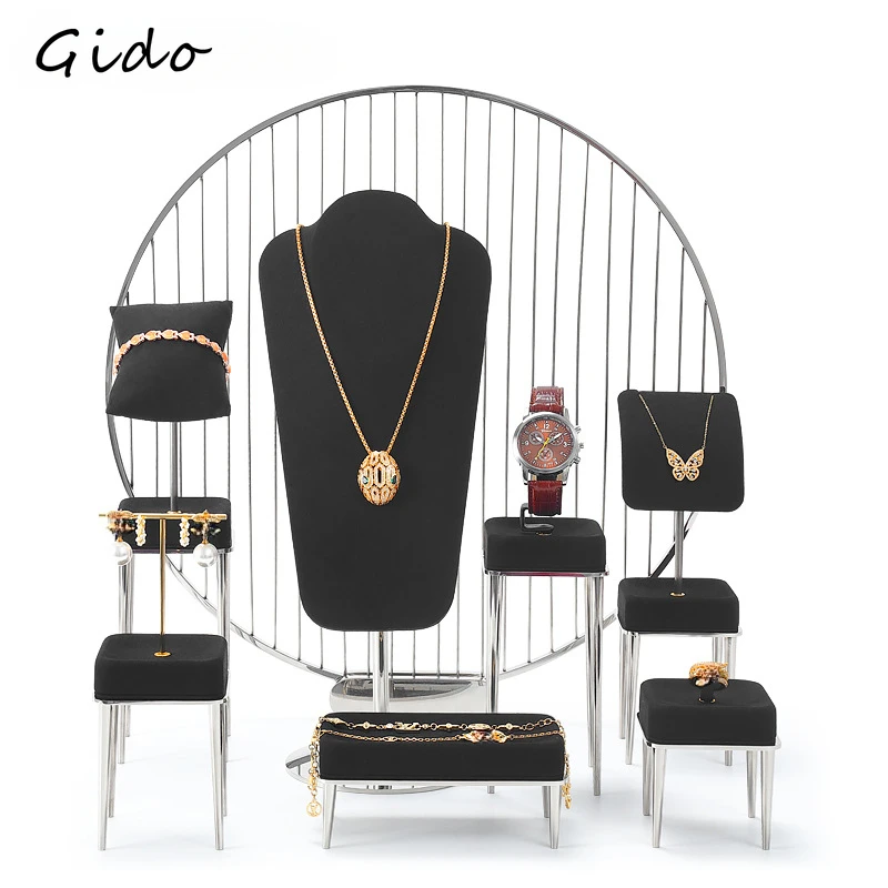 Jewelry Display Prop Watch Necklace Earrings Ring Window Showing Support Metal Jewelry Display Stand