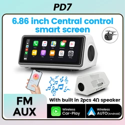 6.86'' Car Intelligent Systems Dual Speaker Smart Screen Wireless CarPlay Android Auto Multimedia Player Dashboard AUX Monitor