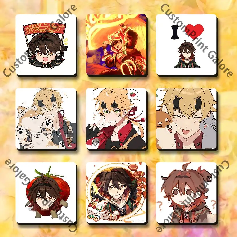 

Gaming Genshin Impact Soft Magnetic Refrigerator Magnets 5.5,7.5cm Personalized for DIY Kitchen Office Decorative