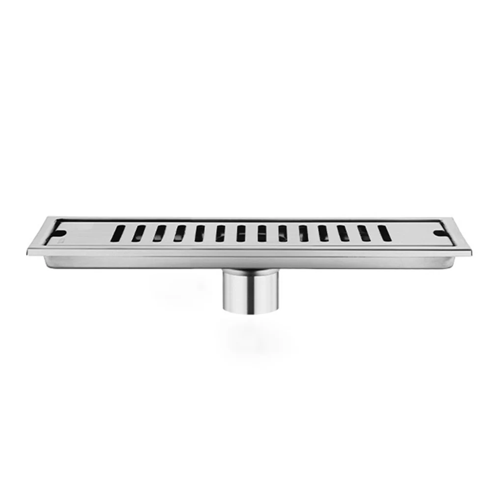 1 Piece Stainless Steel 304 Long Rectangle Shower Floor Drain Scent Large Capacity For Bathroom Plumbing Fixture