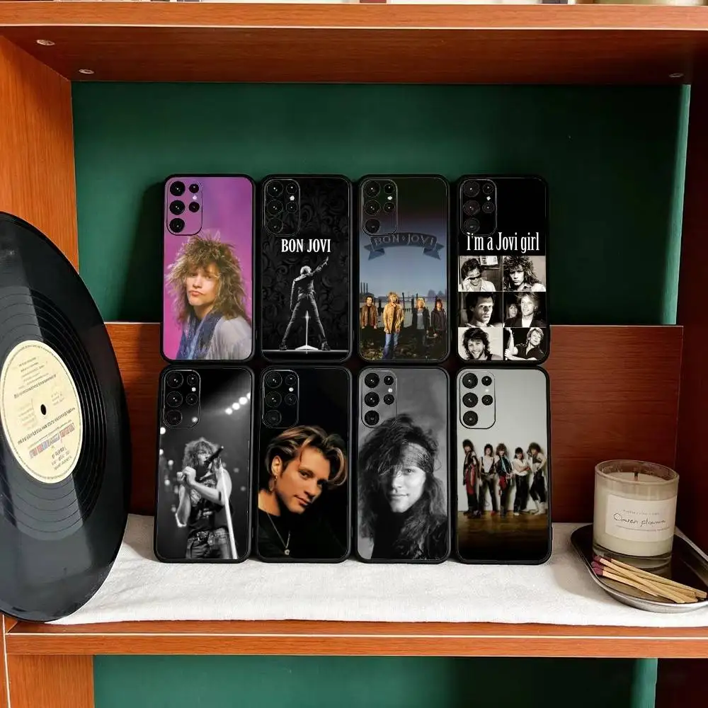 

B-Bon J-Jovi Rock Band phone Case For Samsung S25,24,21,22,23,30,Ultra,20,Plus,Fe,Lite,Note Soft Black Cover