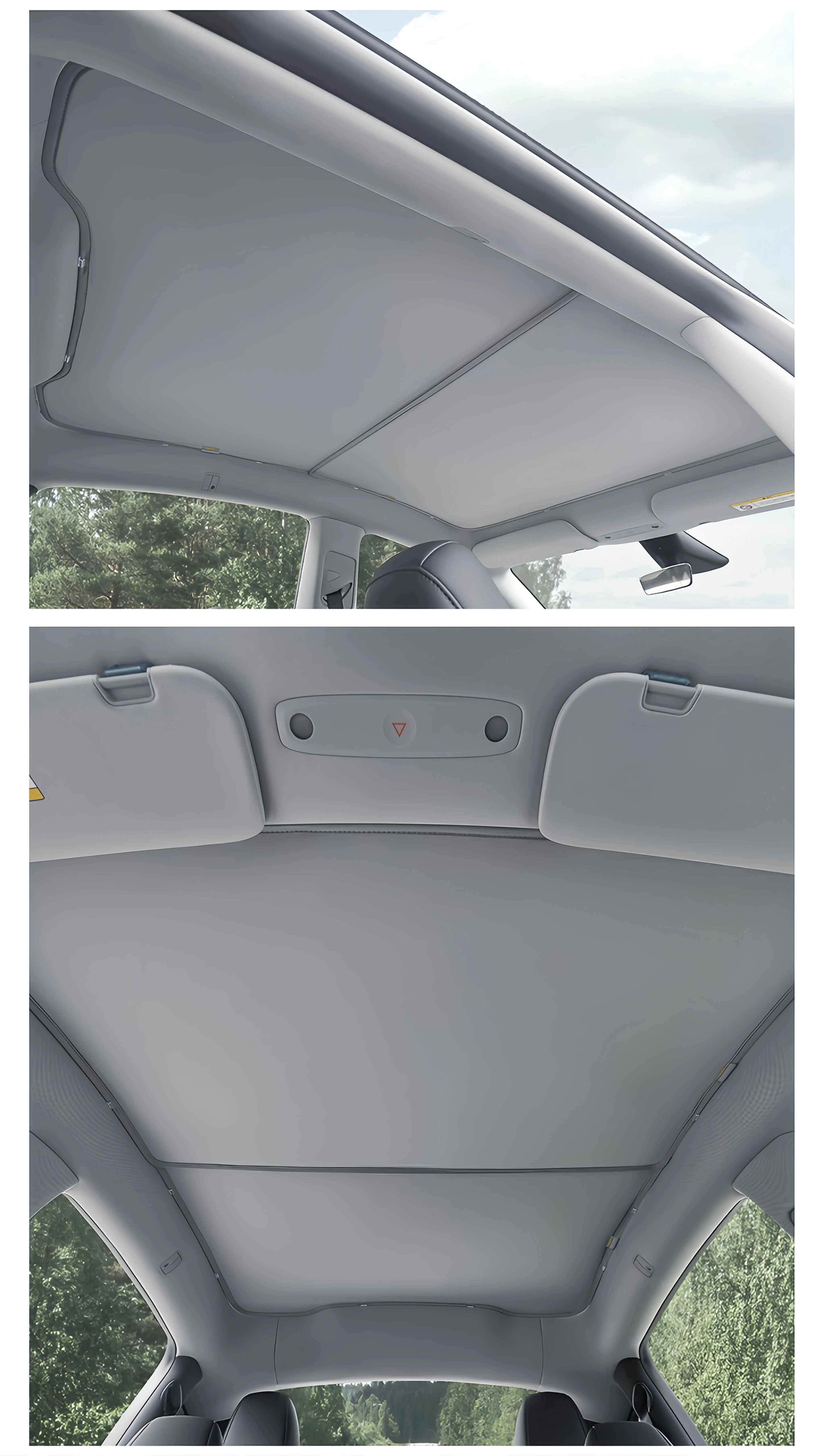 Für Model Y Yuniper /Model YL 2026+ Vorhang Auto-Dachisolierung Eiskristall UV-Schutz Wärmebarriere Deckenschutz – Detail 30