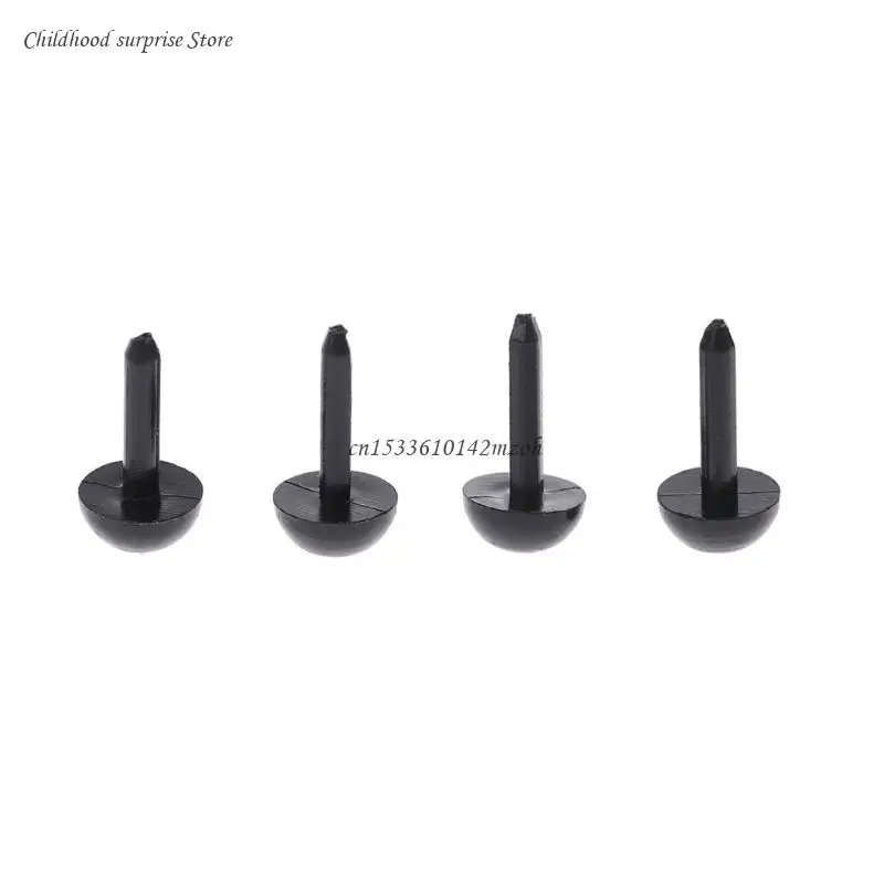 100 peças 3mm/4mm/5mm/6mm diy para boneca fantoche plástico preto pino olhos segurança para han dropship