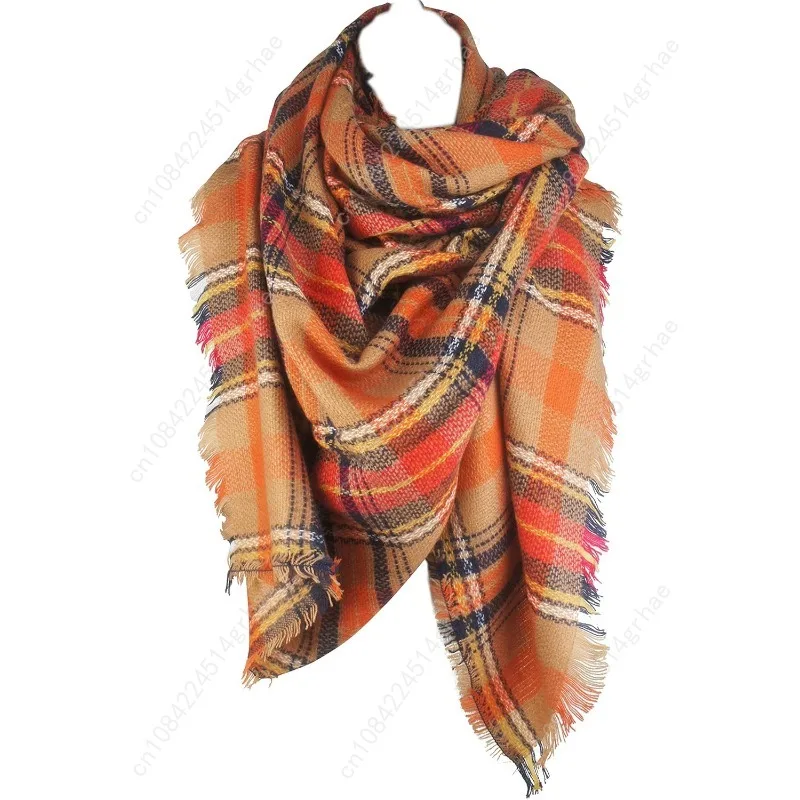 

VIVIAN & VINCENT Women's Fall Winter Scarf Classic Tassel Plaid Tartan Warm Soft Chunky Large Blanket Wrap Shawl Scarves