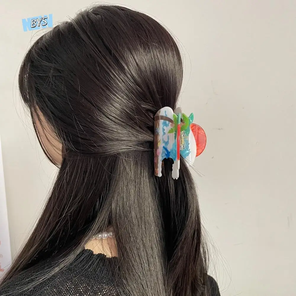 

Sweet Acetic Acid Four Seasons Hair Claw Spring Autumn Acetate Hair Clip Winter Headwear Special-shaped Grab Clip Girls