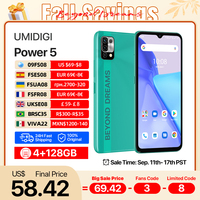 UMIDIGI Power 5 Android 11 Smartphone 64GB Helio G25 16MP+8MP AI Triple Camera 6150mAh 6.53'' Display Global Version 4G Cellular