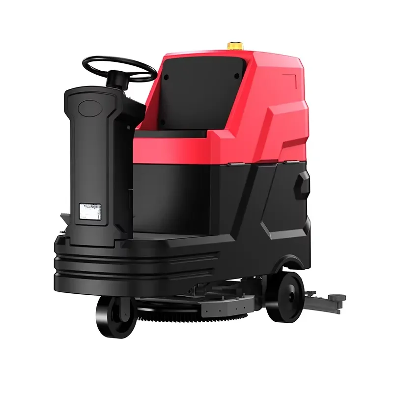 Battery-Powered Industrial Automatic Floor Scrubber Ride-On Floor Scrubber for Commercial Cleaning
