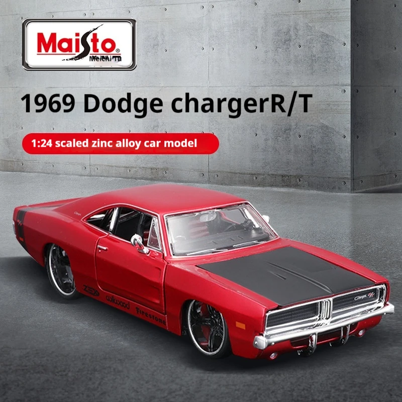 1:24 Maisto 1969 Charger R/T Car Metal Die Casting Alloy Static Car Model Classic Retro Collection Ornament Male Toy Boy Gift