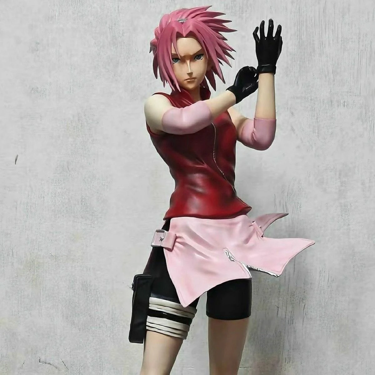 Gk 28cm Haruno Sakura Door God Series Ninja Action Figure Standing Statue Model Ornament Pvc Dolls Kids Collectible Toys Gifts