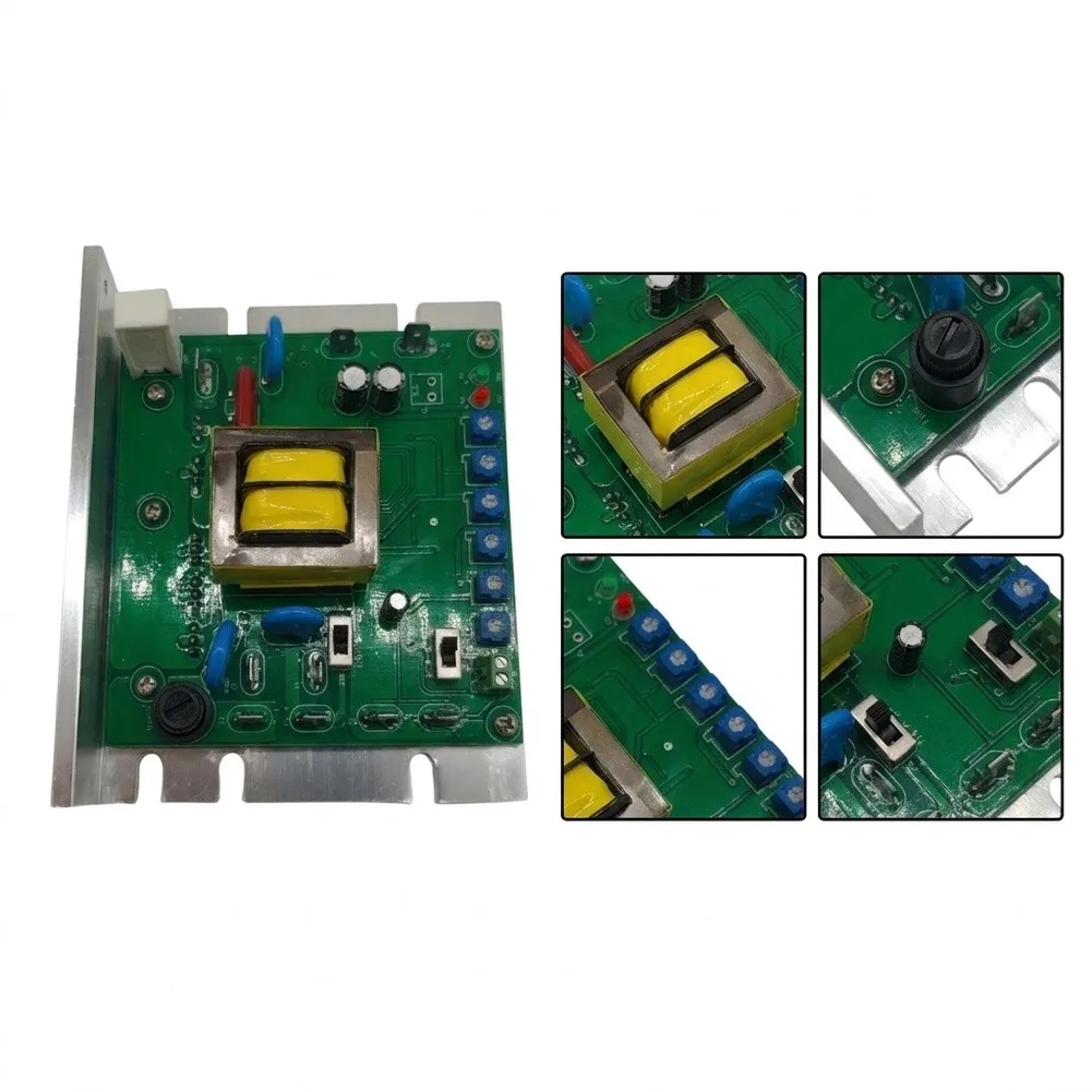 Brushed DC Motor Driver 750W for 1HP Applications Adjustable Voltage Range 0-220V DC 10A Output AC 220V Input Size 122x103