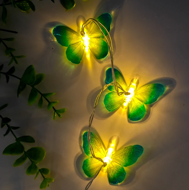 Guirlande lumineuse papillon LED 1-10M, guirlande lumineuse féerique pour mariage, fête d'anniversaire, salle de jardin, décoration led