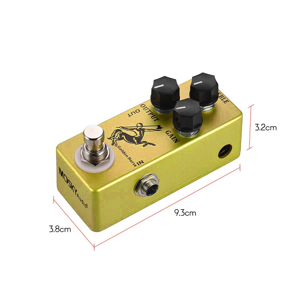 MOSKY SILVER/GOLDEN HORSE Effect Pedal overdrive/boost Horse Guitars Volume Reverb Bass Klon Centaur Effect Pedal Stage Audio