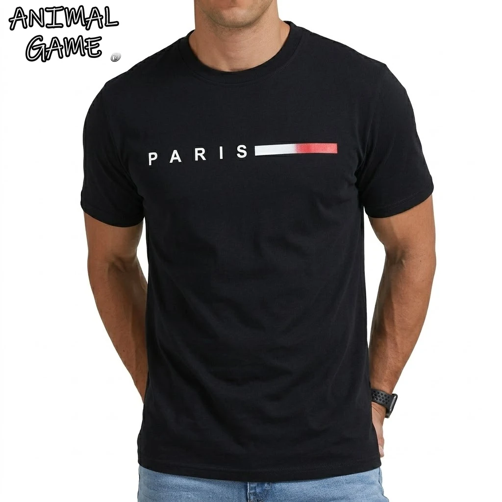 Sommer Herren T-Shirt mit Buchstaben-Print, Kurzarm, Rundhals, Lässiges Sport-Shirt, Luxuriöses Arbeits-T-Shirt für Männer, Atmungsaktives Fitness-Oberteil