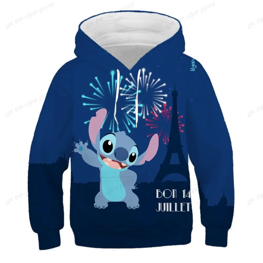 

New Casual Stitch Sweatshirts 3D Printed Men Women Children Hoodies Long Sleeve Pullover Streetwear Boy Girl Kids Jacke