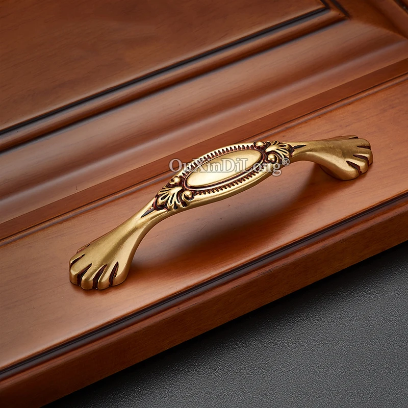 Top Designed 8PCS Solid Brass Furniture Pulls Handles Drawer Knobs Cupboard Wardrobe Closet Cabinet Door Pulls Handles