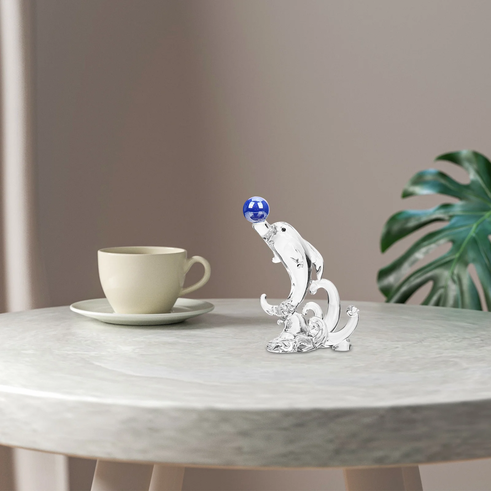 

Crystal Dolphin Desktop Ornament Unique Small Dolphin Figure Space-Saving Tabletop Decor Home Decoration Unique Desktop Decor