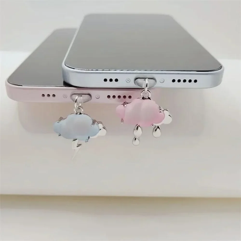 

Cloud Shape Dust Plug Charm Phone Stopper Pendant Charge Port Plug for IPhone Type C Dust Protection Cute for Phone Accessories