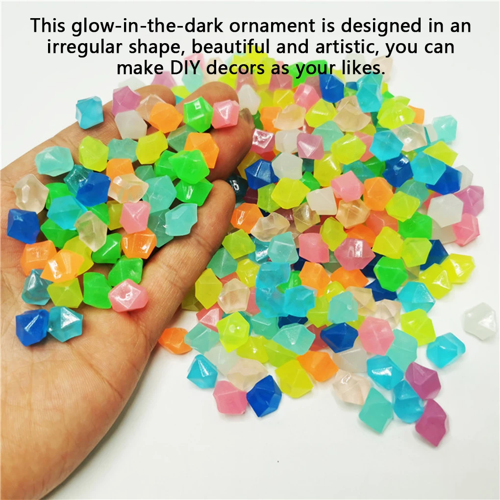 100PCS Luminous Stones Glowing Rocks Decorative Ornament Decoration