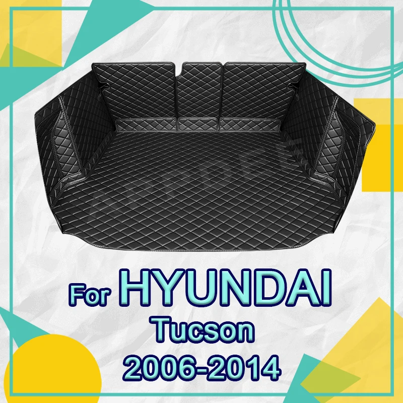 Auto Full Coverage Trunk Mat For Tucson 2006-2014  07 08 09 10 11 12 13 Car Cover Pad Cargo Liner Interior Protector Accessories