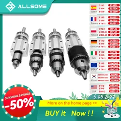 ALLSOME No Power Spindle Assembly Small Lathe Accessories Trimming Belt JTO/B10/B12/B16 Drill Chuck Set DIY Woodworking Cutting
