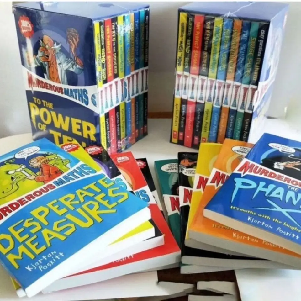 

A collection of 10 chapter books, Murderous Maths, for children's fun and engaging reading and learning.
