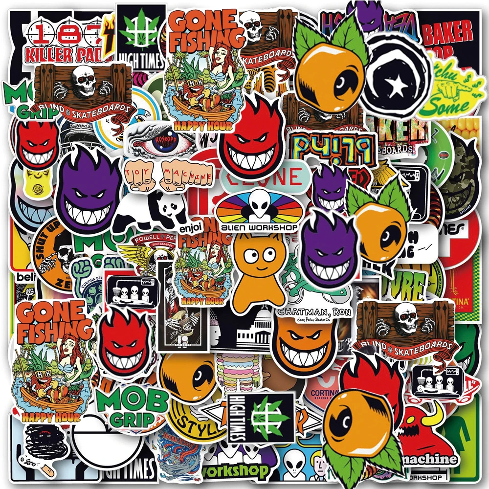 

10/30/50/100pcs Street Style Logo Stickers Aesthetic Graffiti Skateboard Laptop Motorcycle Helmet Kids Cool Sticker Toys Decals