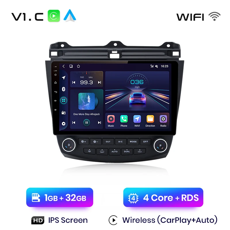 Junsun Draadloze Carplay Android Auto Autoradio Voor Honda Accord 7 2003-2008 Gps Intelligente Systemen Stereo Multimedia Autoradio