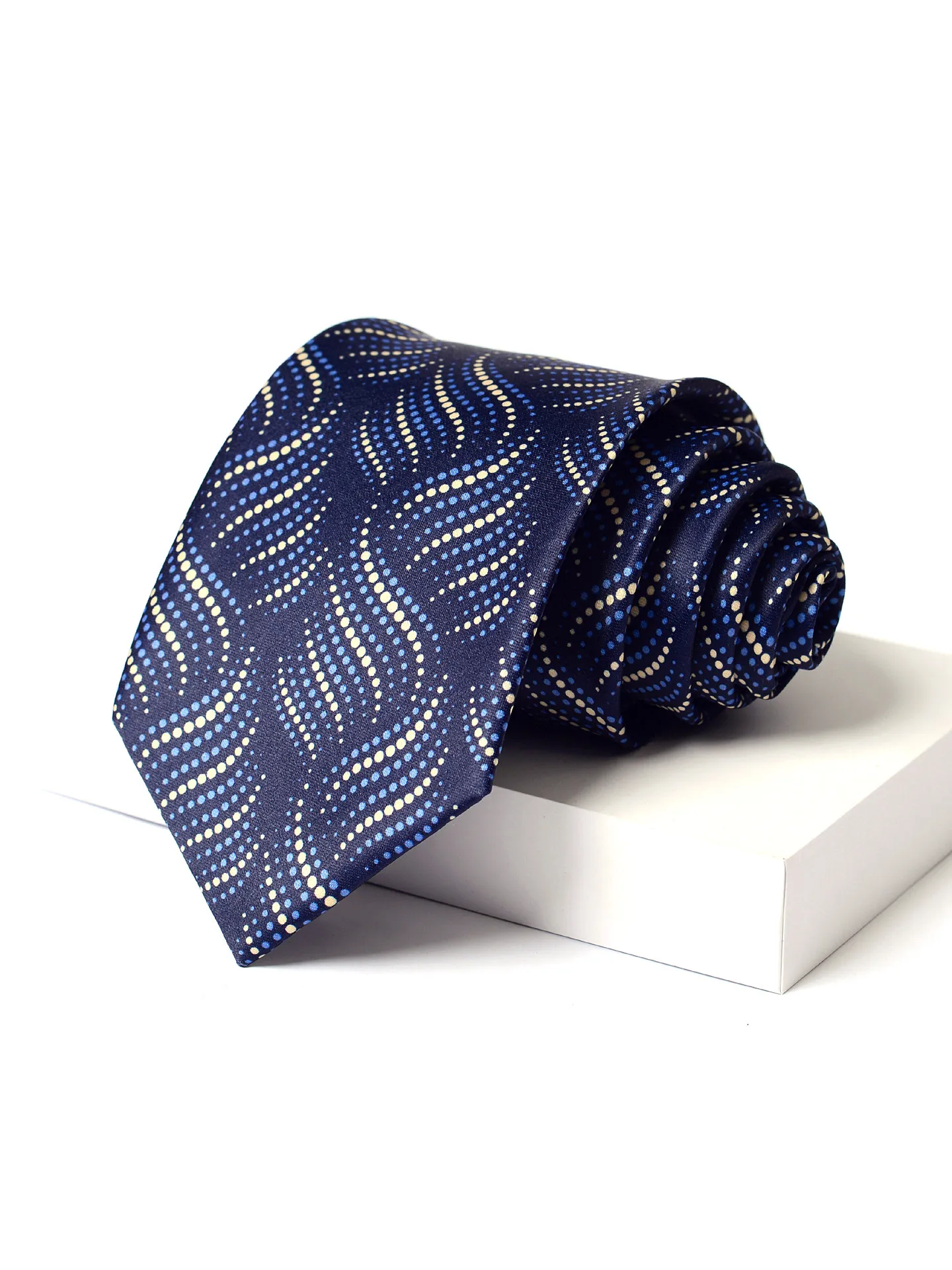 cravate-pour-homme-de-haute-qualite-style-retro-avec-motif-bleu-marine-et-a-pois-accessoire-decontracte-pour-chemise-de-travail-largeur-8-cm