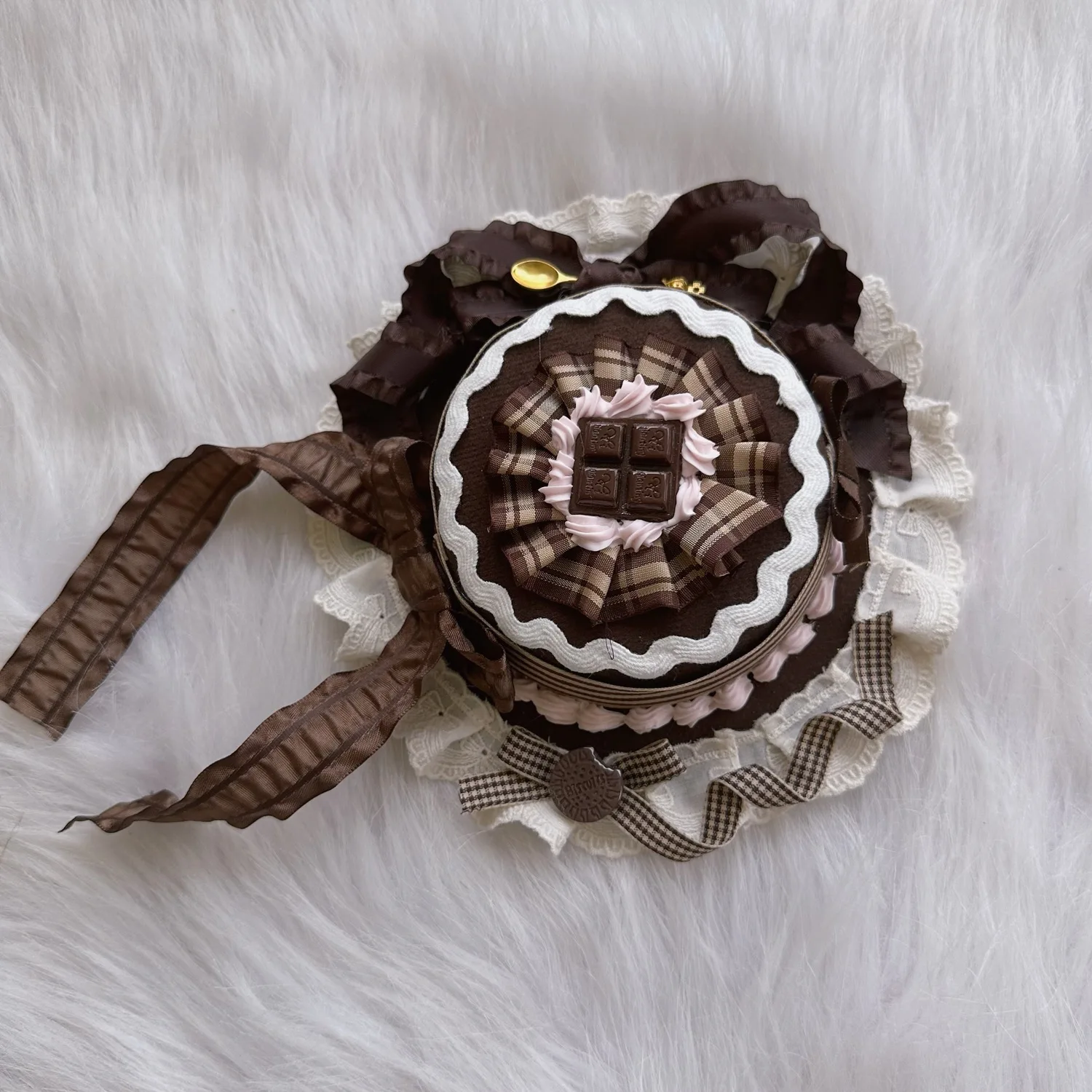 Original homemade Lolita element headband with Lolita style headdress