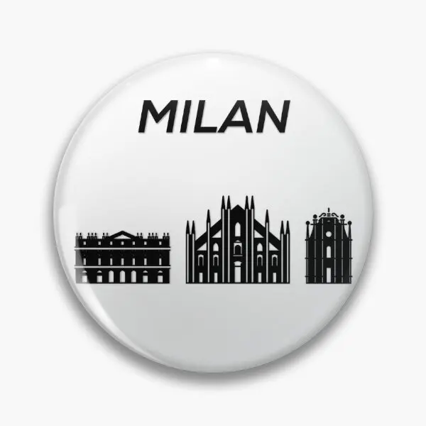 Pin de botón suave de Milán Skyline Italia para mujer, Pin de solapa, broche de sombrero, decoración divertida, regalo de dibujos animados, joyería de amante, Collar de Metal, lindo