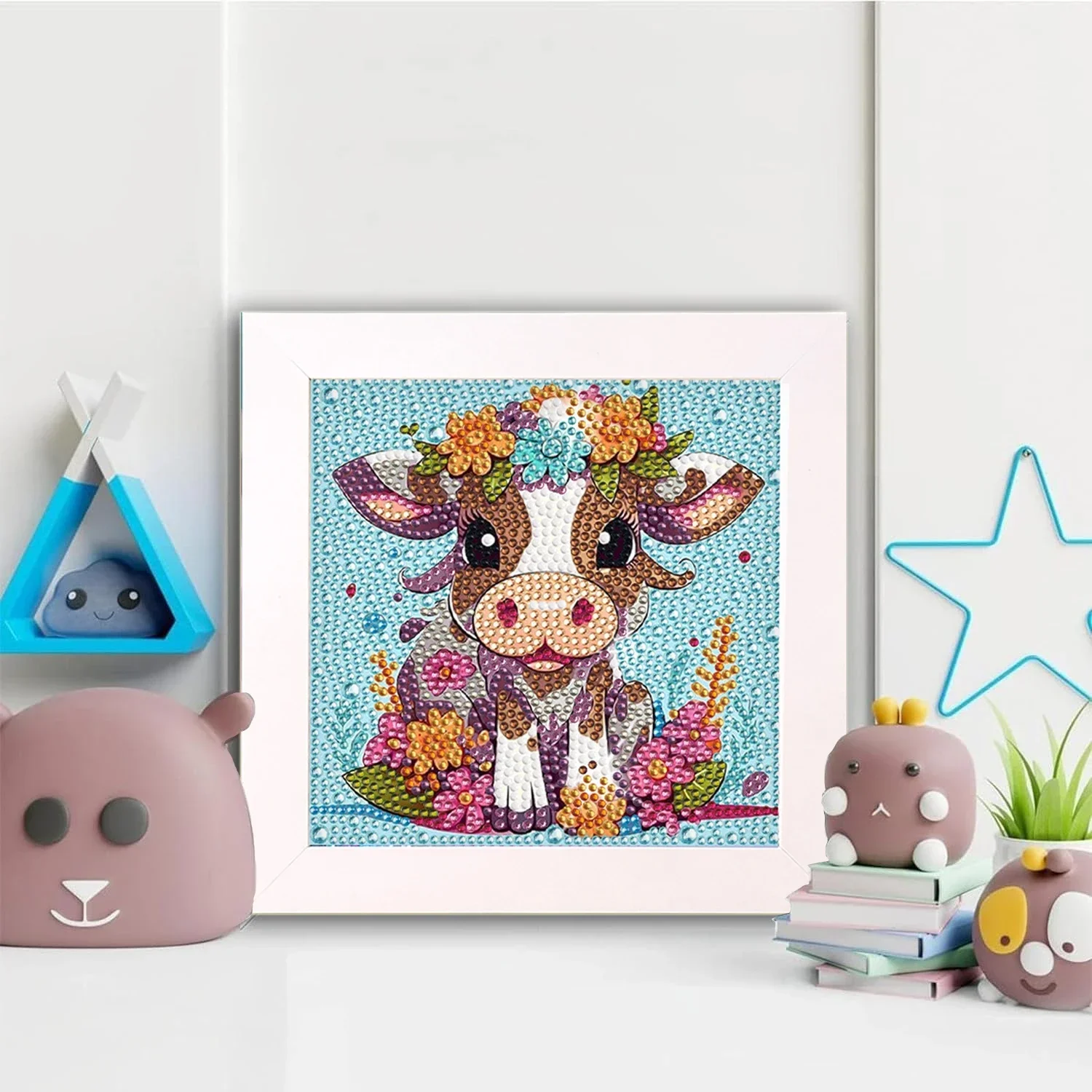 Nuovo set di pittura diamante per bambini fai da te Immagine di animali del fumetto Diamante di cristallo Ricamo Decorazione di compleanno Regalo