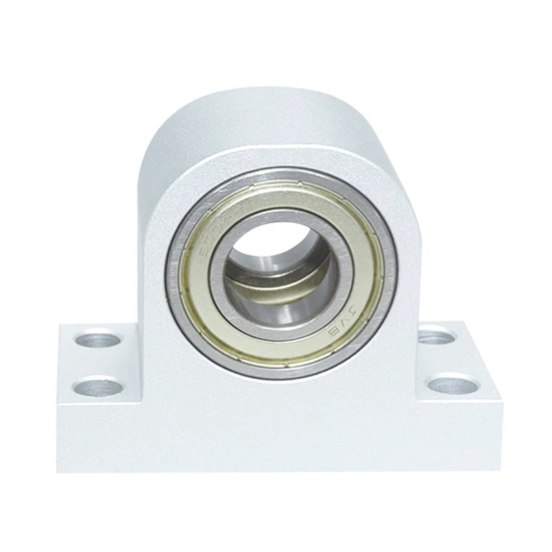 1Pc MT587 T-Type Aluminum Linear Shaft Support Block Double Bearing Housing with Steel 606ZZ Bearing for CNC Printer Automation