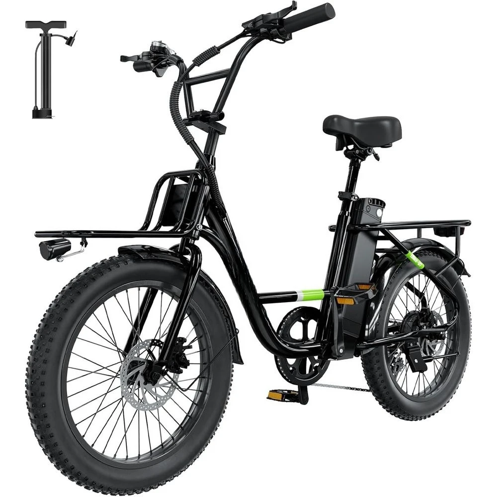 

U7 E Bike for Adults Electric Bike with Dual Cargo Rack, 48V 1000W Peak Ebikes for Adults, 7 Speed Gear, 20mph Step，Customized