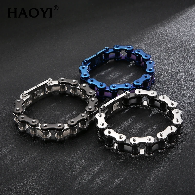 

Stainless Steel Biker Chain Bracelet Mens Bracelet Link Chain Motorcycle Bicycle Style Bracelets Fashion Punk Friendship Gift