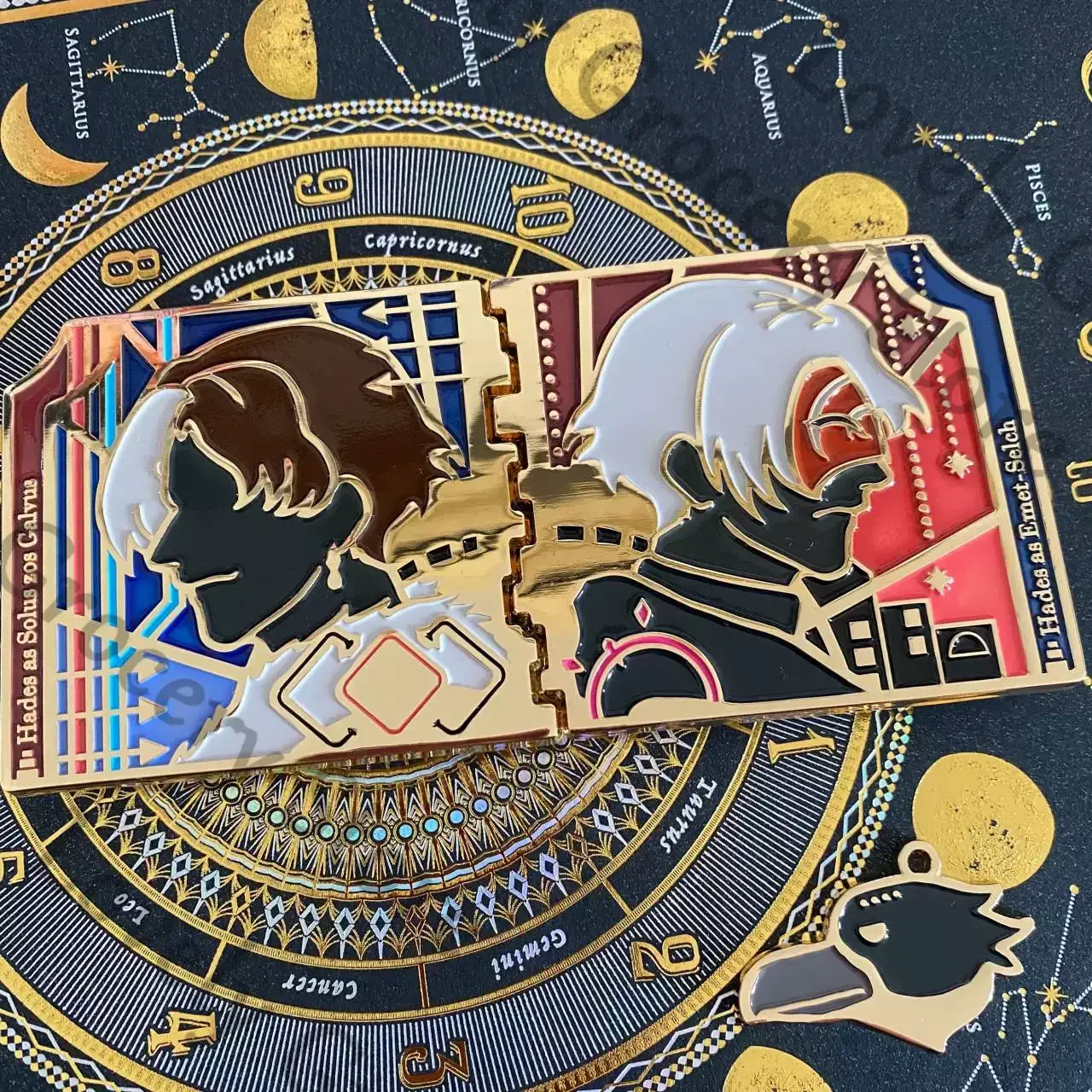 

Anime Hades ‌Emet-Selch Cosplay Cartoon Badge Metal Emblem Accessories Brooch Breastpin Collection Widget Pendants Fans Gift